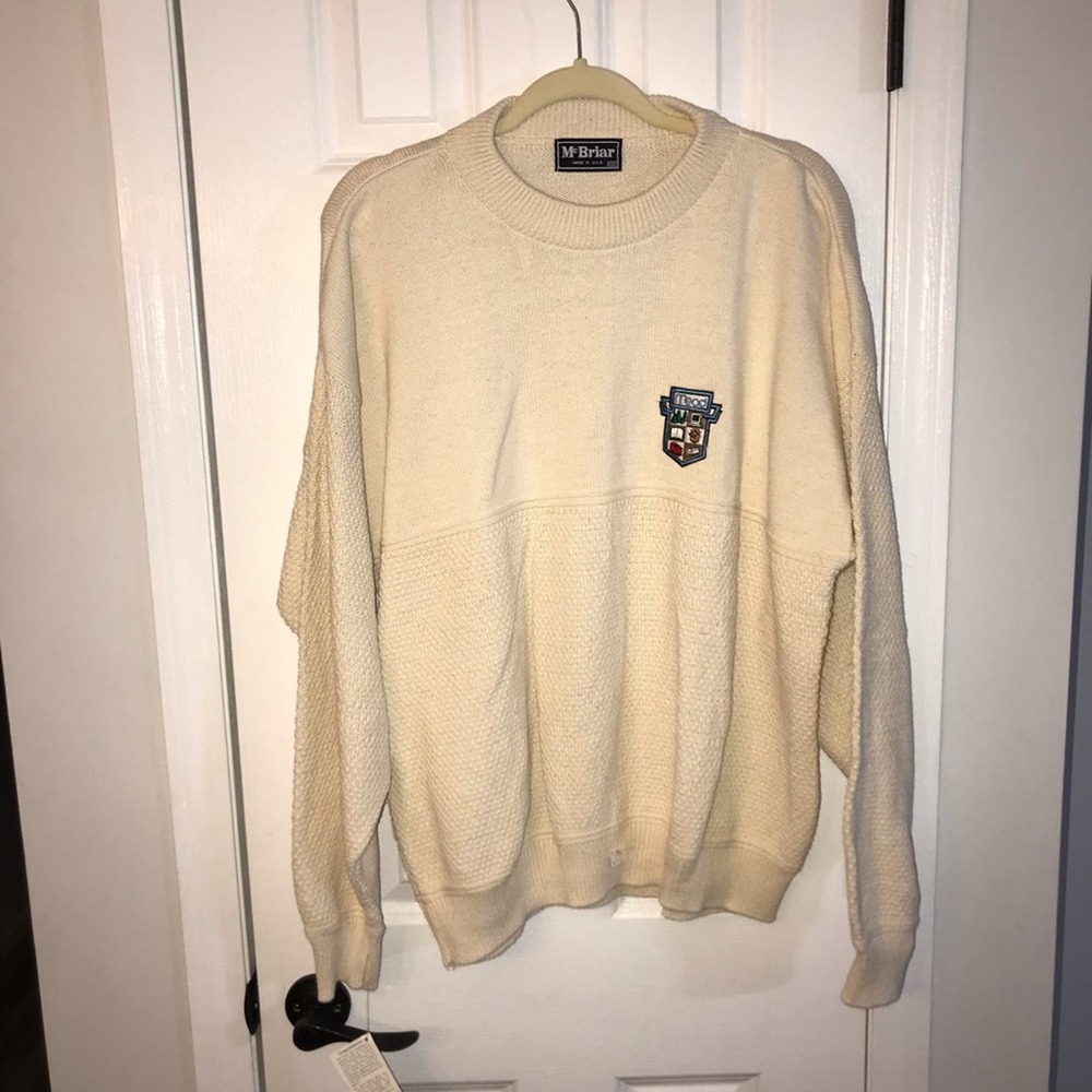 Vintage McBriar Mead XXL Sweater Rare DS Embroidered